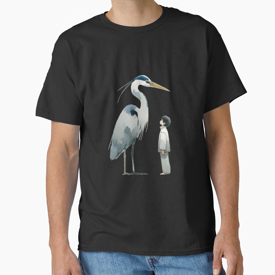 The Boy And The Heron Watercolour T-shirt - Image 3