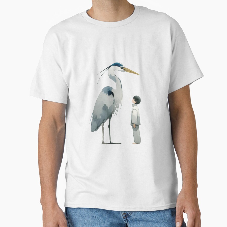 The Boy And The Heron Watercolour T-shirt - Image 2