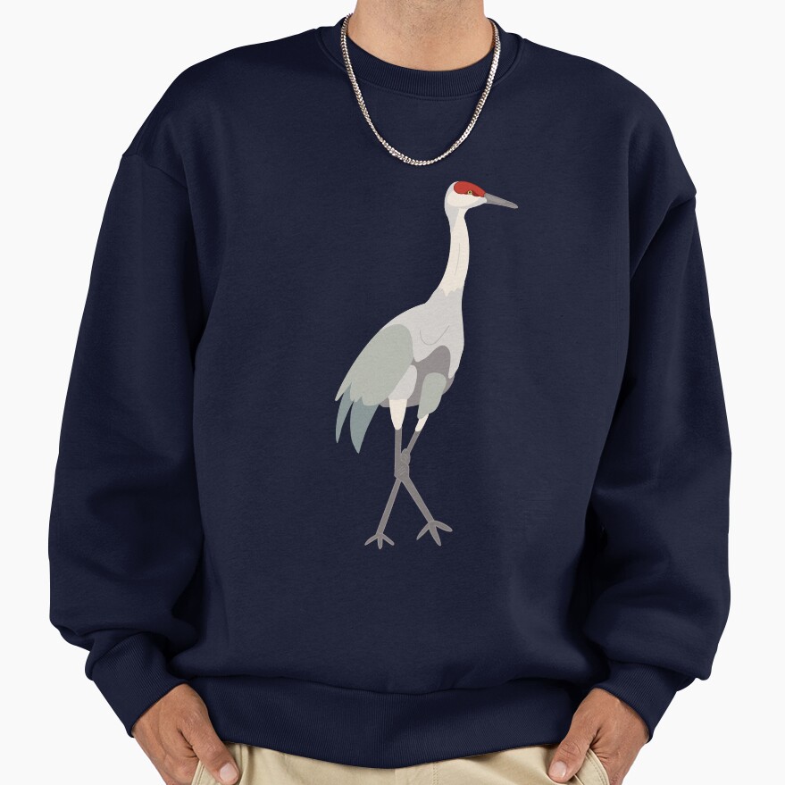 Sandhill Crane Drawing Sweatshirt - Image 5