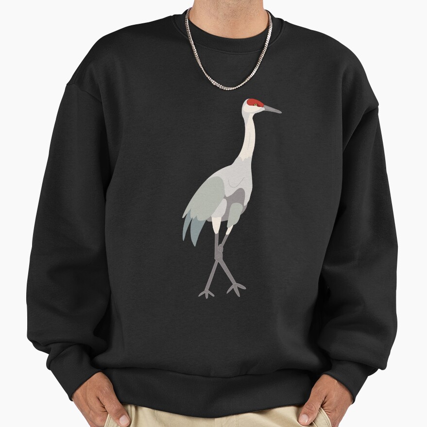 Sandhill Crane Drawing Sweatshirt - Image 2