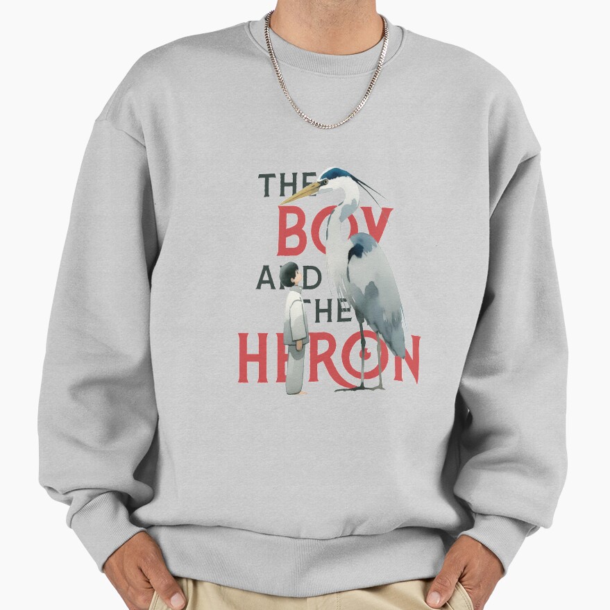The Boy And The Heron Watercolour 2 Sweatshirt - Image 4