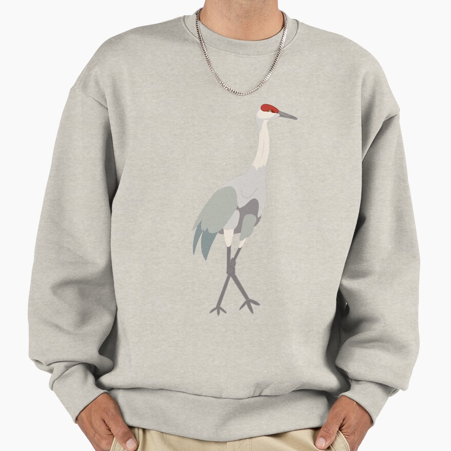 Sandhill Crane Drawing Sweatshirt - Image 3