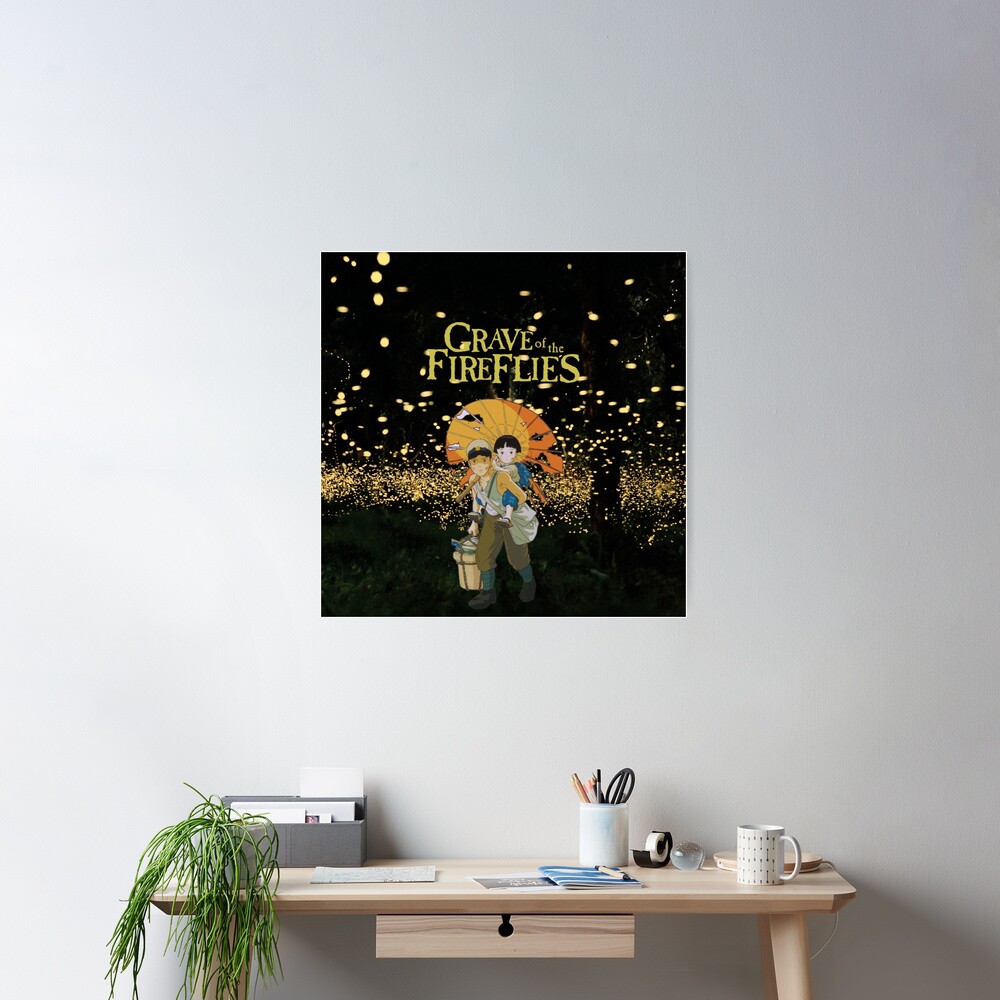 Grave Of The Firefliies With Umbrella Original Poster - Image 2