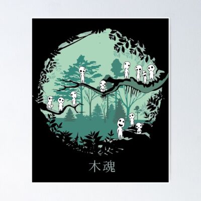 Kodama Forest Ghibli Poster