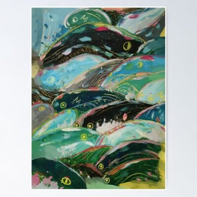 Ponyo Ocean Waves Poster