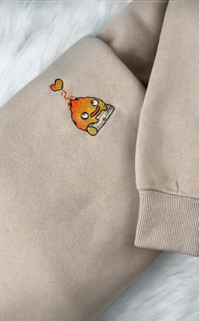 Calcifer Howl’s Moving Castle Anime Embroidered Clothing