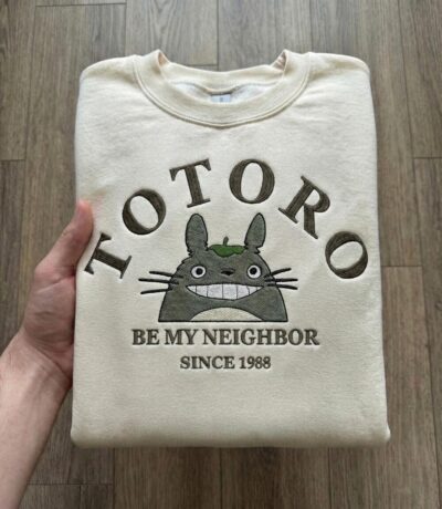 Vintage Totoro Be My Neighbor Embroidered Clothing