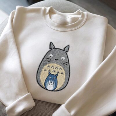 Cute Totoro Studio Ghibli Anime Embroidered Clothing