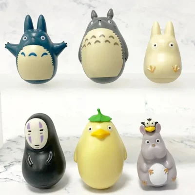 3-6Pcs/Set Totoro No Face All Characters Anime Action Figure