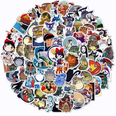 100pcs Chihiro Ghost Princess No Face Decorative Sticker