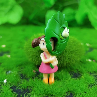 Alternative view of Holding Leaf Totoro Mei Kusakabe Anime Action Figure