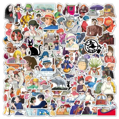 100Pcs Ghibli Anime Waterproof Sticker