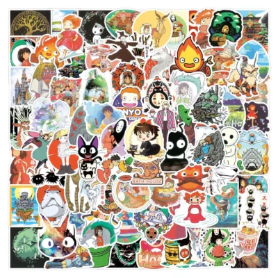 100Pcs Anime Ghibli Waterproof Decal Sticker