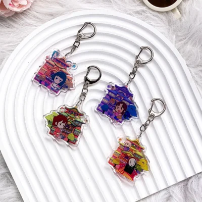 4Pcs Spirited Away Acrylic Keychain