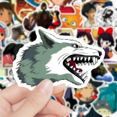 100Pcs Wolf Ghibli Notebook Sticker