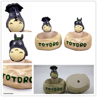 Totoro Umbrela Resin Flower Pot Planter