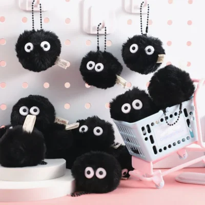Plush Small Briquette Pendant Accessory Keychain