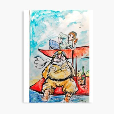 Porco Rosso Watercolor Poster