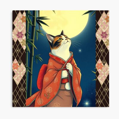 Moonlit Kaguya Cat The Bamboo Princess Poster
