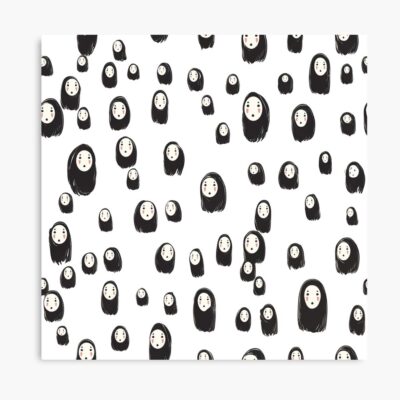 No Face Chibi Pattern Poster