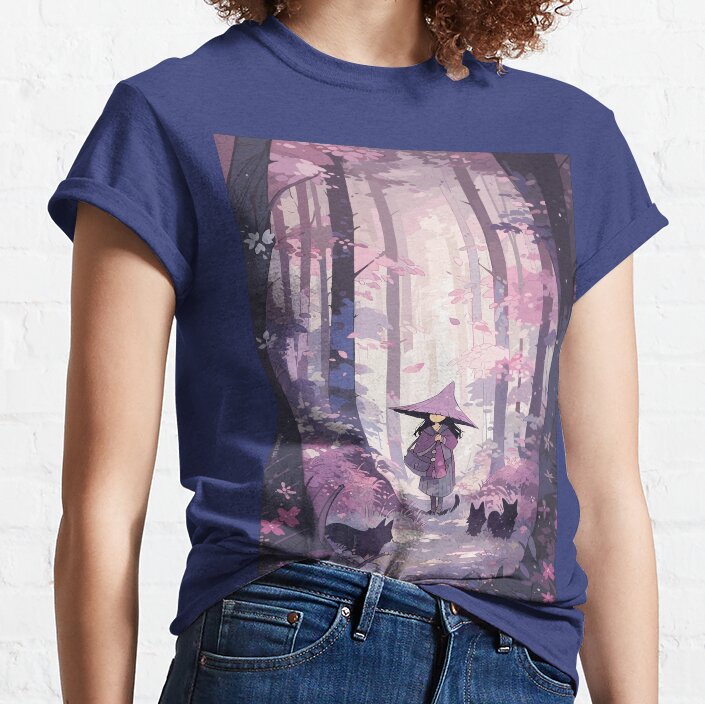 Princess Kaguya Mystical Forest Wanderer Enchanted Woodland Journey T-shirt - Image 5