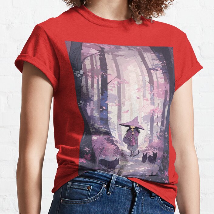 Princess Kaguya Mystical Forest Wanderer Enchanted Woodland Journey T-shirt - Image 6