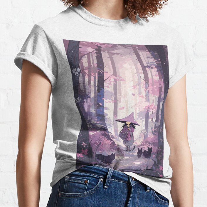 Princess Kaguya Mystical Forest Wanderer Enchanted Woodland Journey T-shirt - Image 2