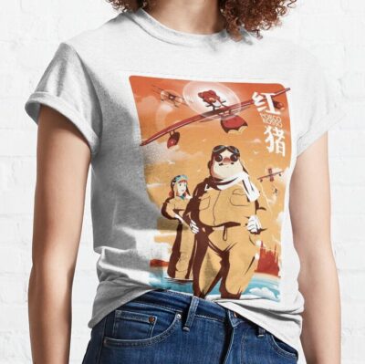 Porco Rosso Anime Daily Casual T-shirt