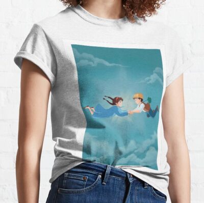 Castle In The Sky Sheeta And Pazu Falling Ghibli T-shirt