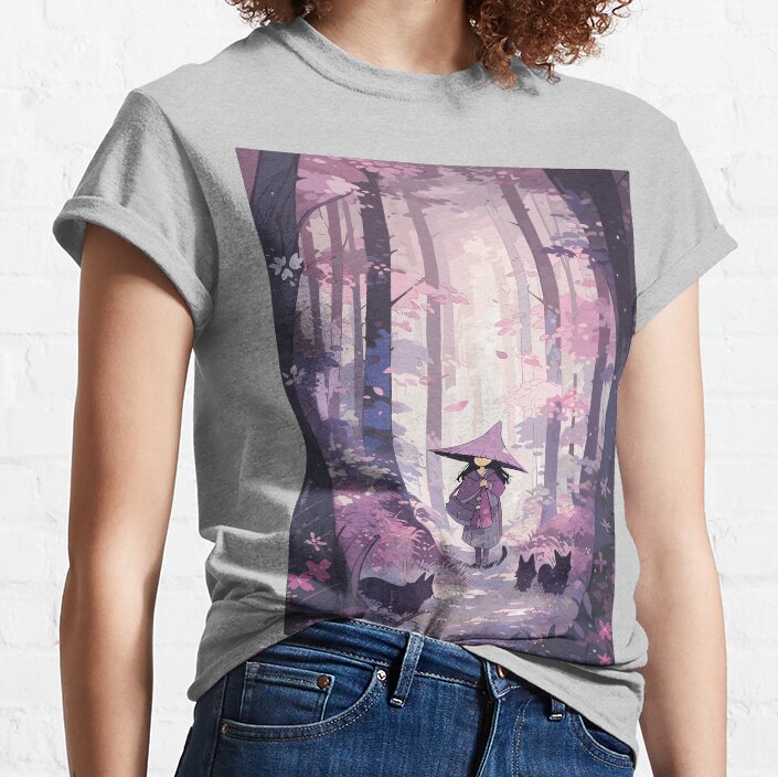Princess Kaguya Mystical Forest Wanderer Enchanted Woodland Journey T-shirt - Image 4