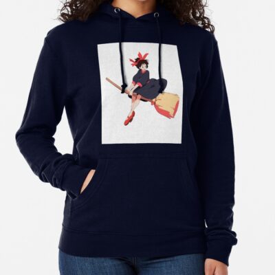 Anime Witch Girl Riding A Broomstick Hoodie