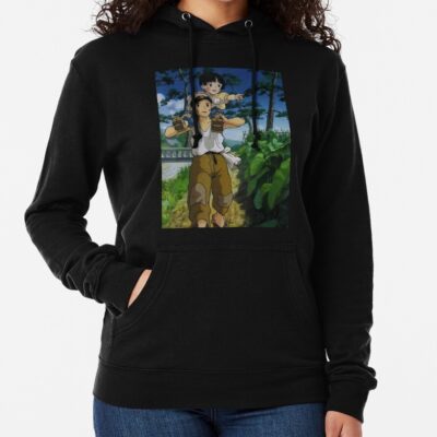 Grave Of Fireflies Printed Pullover Hoodie