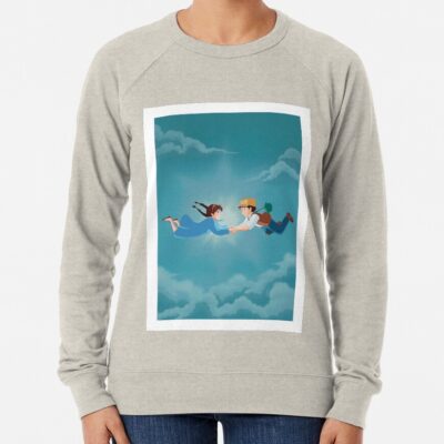 Castle In The Sky Sheeta And Pazu Falling Ghibli Sweatshirt