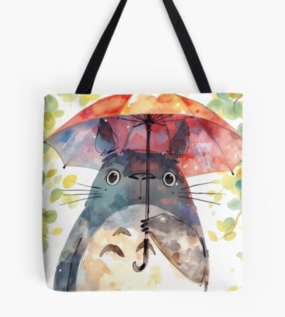 Totoro With Umbrella Tote Bag
