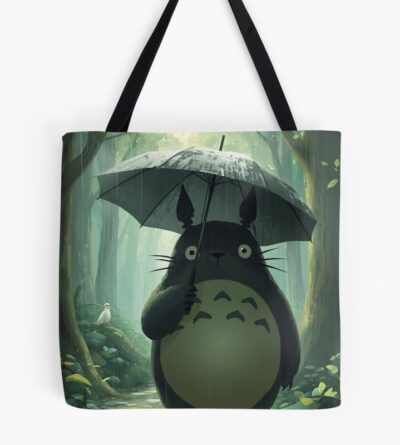 Totoro With Umbrella Art Tote Bag