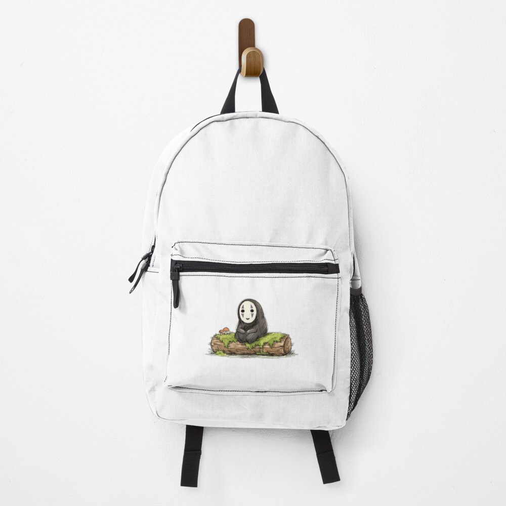 No Face Moss Log Forest Aesthetic Backpack