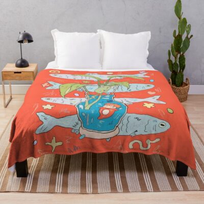 Love The Fishes Ponyo Throw Blanket