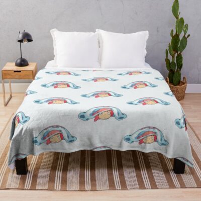 Ponyo Anime Throw Blanket