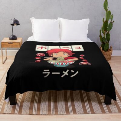 Ponyo Ramen Throw Blanket