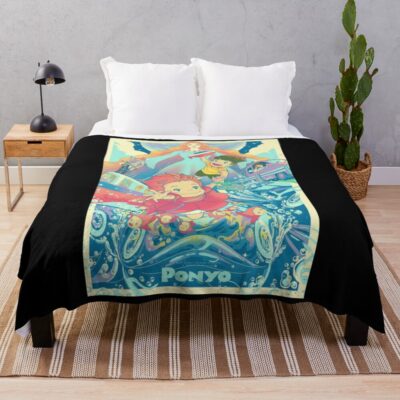 Ponyo Kawaii Anime Throw Blanket