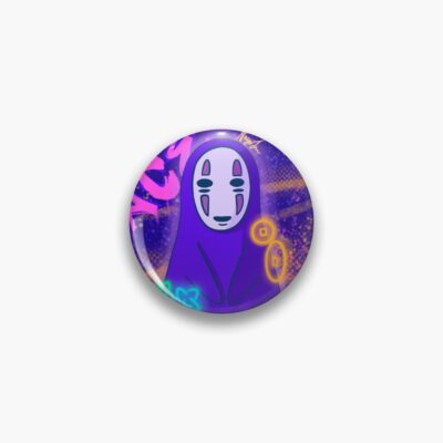 Neon No Face Spirit Pin