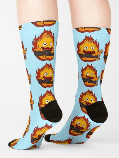 Alternative view of Calcifer Pattern Socks