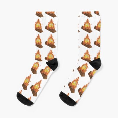 Calcifer Anime Art Socks