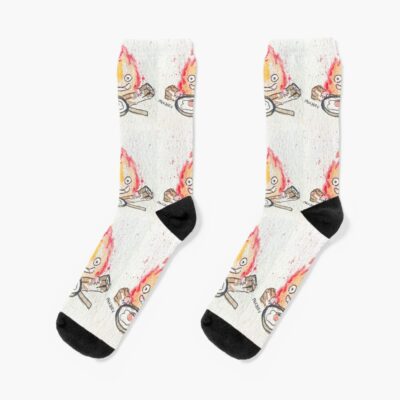 Calcifer Moving Castle Socks