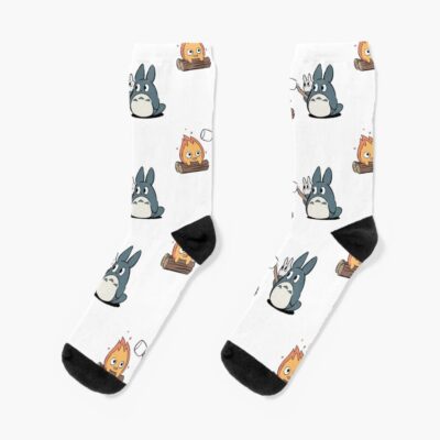 Marshmallow Totoro Socks
