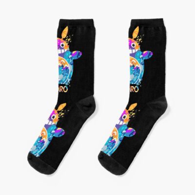 Totoro Ghibli Castle Art Socks