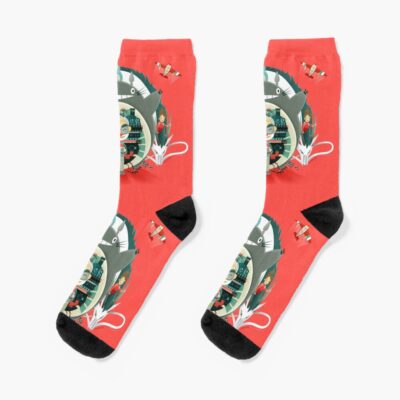 Spirited Away Kiky Totoro Ghibli Castle Totoro Socks
