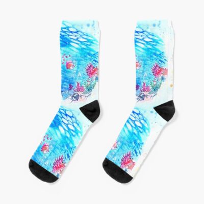Ponyo On The Cliff Watercolor Socks