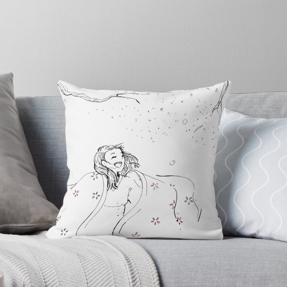 The Tale Of The Princess Kaguya Kaguya Hime No Monogatari Throw Pillow